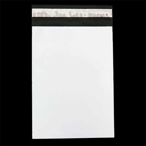 画像2: 宅配ビニール袋 B5サイズ 白(ホワイト) 190ｘ260+50mm #60 (2)