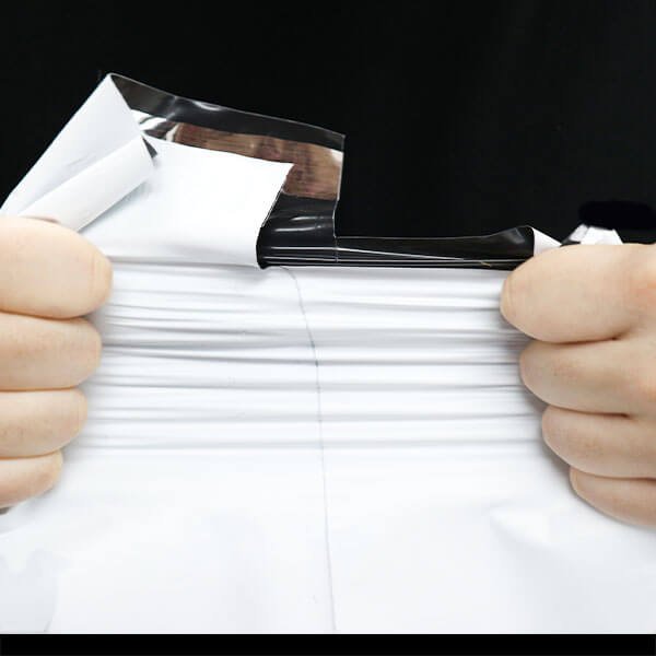 画像5: 宅配ビニール袋 A3サイズ 白(ホワイト) 340ｘ450+50mm #60 (5)