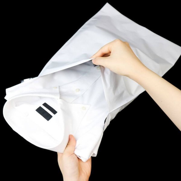 画像4: 宅配ビニール袋 B4サイズ 白(ホワイト) 300ｘ400+50mm #60 (4)