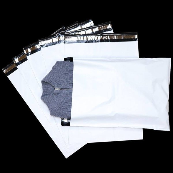 画像3: 宅配ビニール袋 A2サイズ 白 450x600+50mm #60 (3)