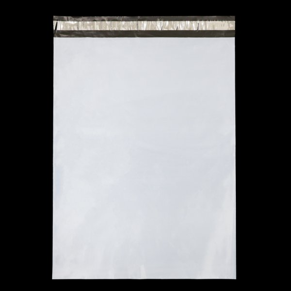 画像2: 宅配ビニール袋 41-55サイズ 白(ホワイト) 410ｘ550+40mm #60 (2)